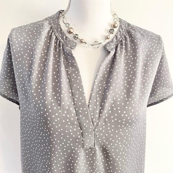 Women's LC Lauren Conrad Polka Dot Flowy Dolman Top - Picture 2 of 13